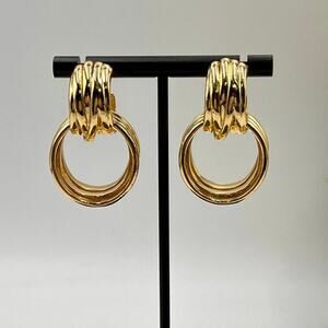 Oma The Label The Idea 18k‎ Gold Plated Chunky Hoop Statement Earring